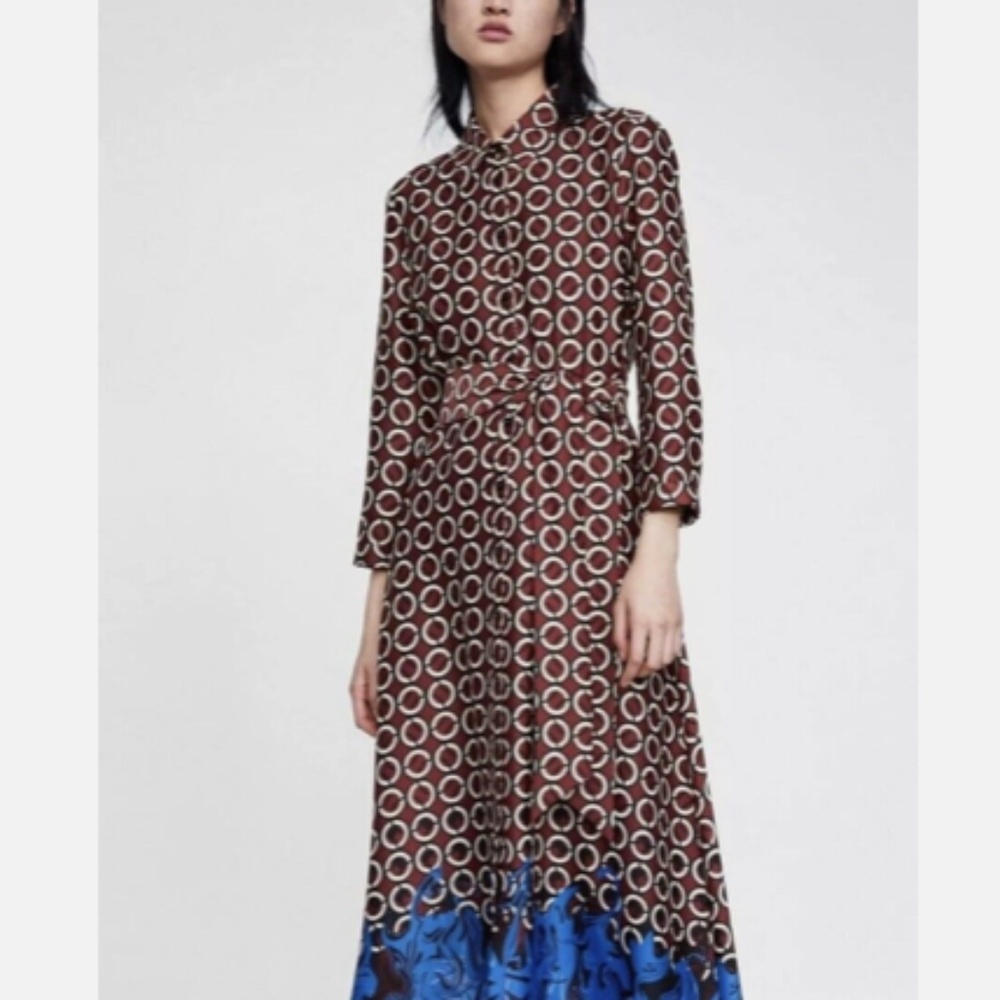 Blogger's fave! ZARA geometric midi dress